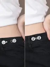 牛仔パンツ用ウエスト調整クリップ【穴あけ不要・取り外し可能・ウエストサイズ調整用】