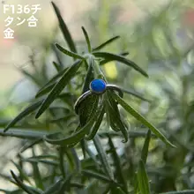 チタン合金製 オパールイヤリング【クローズドリング・ピアス・ボディピアス】