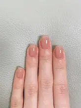 透明感のある水光肌風ネイルチップ【手作り・単色・付け爪】