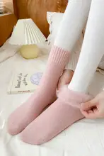 冬用 中筒ソックス【裏起毛・暖かい・レディース用】