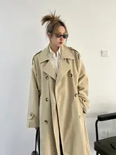 上品な雰囲気のミドル丈アウター【春秋用・米杏色・カジュアルデザイン】