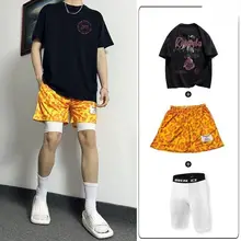 アメリカンスタイル バスケットボール ショーツ メンズ 3/4 クォーター