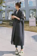 高級感あるグレーのロングジャケット【女性用・カジュアル・フィット】