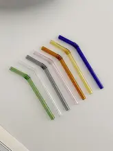 竹節短ストロー 高硼珪酸塩 彩り灰色 ins 耐熱