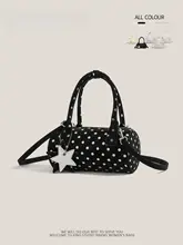 かわいいドット柄トートバッグ【夏用・シンプルデザイン・ショルダーバッグ】
