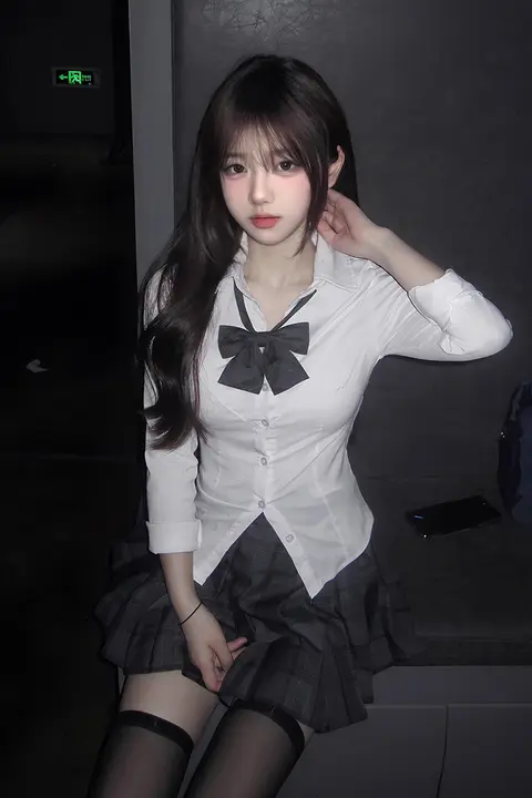 JK制服 レディース 夏用 シャツとチェックミニスカートセット【白・タイトフィット・半袖】
