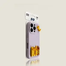 アンティークホワイト 小型バゲットデザイン スマートフォンケース【液体シリコン・可愛いカップル向け】
（セットアップ対応）