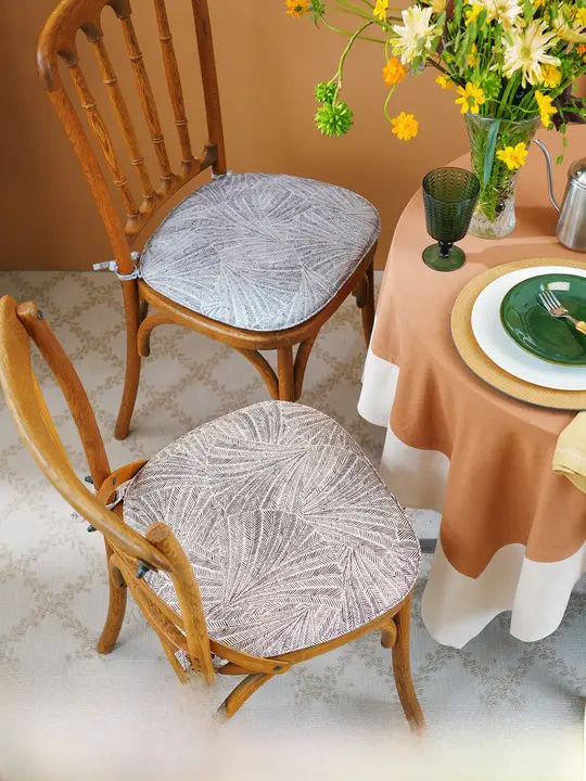 家庭用 丸型椅子クッション【通年対応・洗濯可能・馬蹄形】