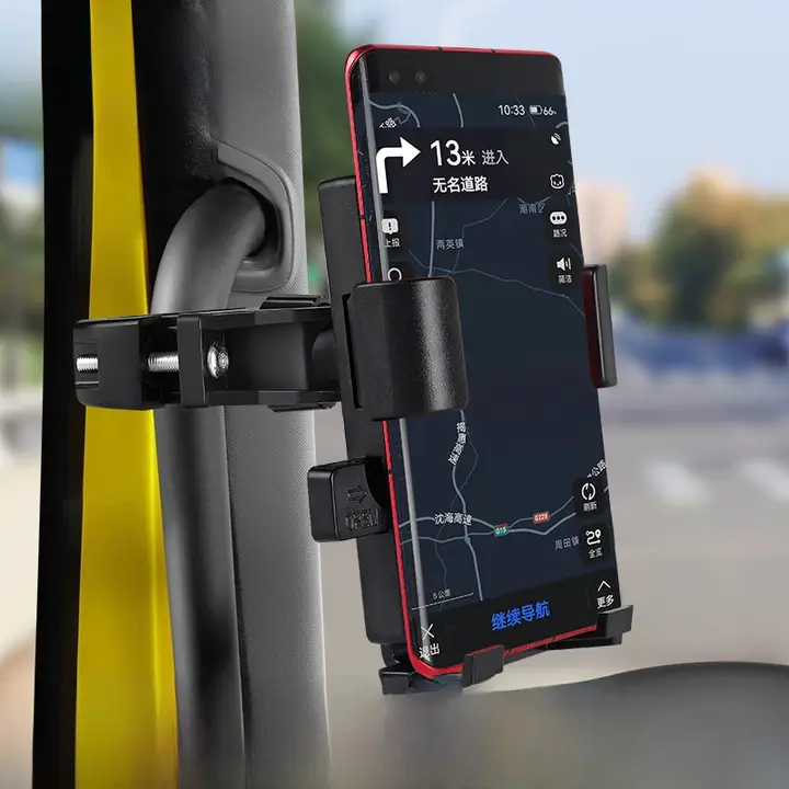 車載用スマートフォンホルダー【振動防止・多機能】