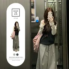 華やかなデザインのキャミソールトップとワイドパンツ【秋のコーディネートに最適・高級感】（セットアップ対応）