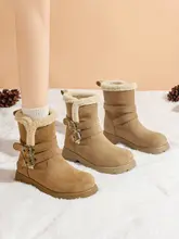 厚底雪地靴【防滑・中筒・加绒・冬用】