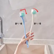 キッチン用排水口クリーナー【長柄ブラシ・角度付き・水切り槽用】