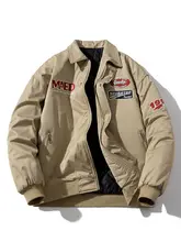 フライトジャケット 男女用 厚手 コットン ジャケット