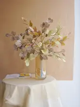 秋色のモランディ風ユーカリの造花【リビング用・アート装飾・インテリア】