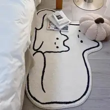 猫デザインの防滑ラグ【極上の柔らかさ・耐摩耗・寝室用】