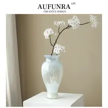 新中式デザインの琉璃花瓶【水耕栽培・インテリア装飾・高級感】