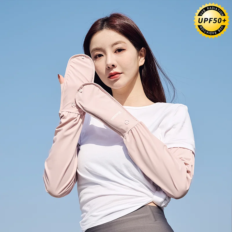 夏用冷感UVカットアームカバー【防紫外線・運転用・通気性・女性用】