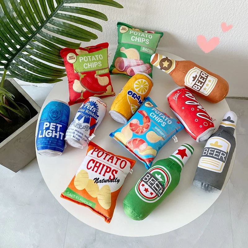 ペット用サウンド付きおもちゃポテトチップス：耐噛みと毛並みケアが実証された実用性を解説