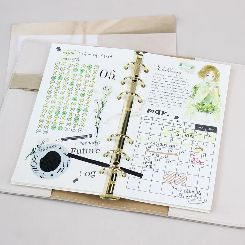 bullet journal に使える時間管理アイデアは？透明スタンプで毎日をモチベーションアップする方法