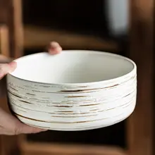 大容量陶器製 日本風ラーメンボウル【フルーツサラダ・スープ用】