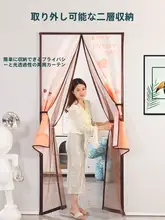 金剛網 半プライバシー 夏用防虫ドアカーテン【マジックテープ・穴あけ不要・磁石式】