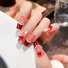かわいらしいリボン型ネイルアクセサリー【ミニボウ・樹脂製・飾り用】