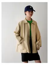秋用 エレガントなサンドカラーのロングコート【通勤スタイル・英倫風】