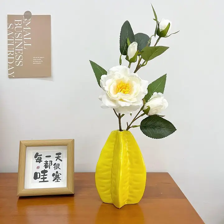 花瓶 偽の花 リビング装飾 陶器 創造的芸術