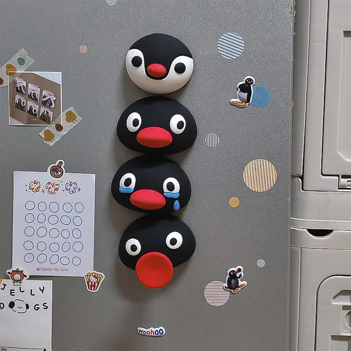 かわいいデザイン！3Dマグネット冷蔵庫用ステッカー【ユニーク・カートンスタイル】