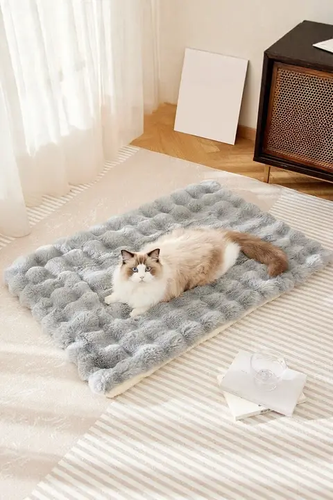暖かい冬用ペットベッドマット【猫・犬用・極上の柔らかさ・ふかふか】