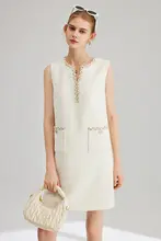 白色フレンチスタイルのキャミソールワンピース【優雅なデザイン・夏用】