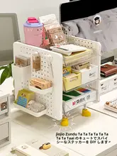 かわいいオフィスデスク用ファイル収納ラック【A4サイズ・多層設計・書類整理用】
