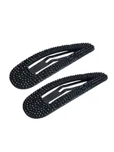 黒色のミニクリップヘアピン【無痕・前髪用・頭頂部用・おしゃれ】