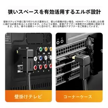 HDMIアダプタ 90度曲がり 直角 L字型 高画質 接続 延長