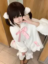 可愛い少女向けフワフワラビットデザインコート【ロリータスタイル・保温性・甘い雰囲気】