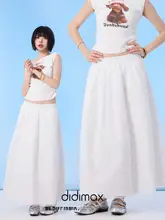 白いドット柄の甘美なフレアスカート【Aライン・ミドル丈・夏用】