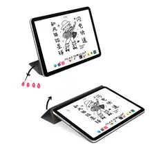 和風ネコデザインのiPadPro  用保護カバー【ピンク・マグネット式・三折タイプ】