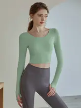 レディース ヨガシャツ【春夏用・長袖・速乾・フィットネス】