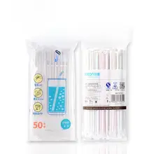 妊婦用 可弯曲プラスチックストロー【50本入り・個包装・独立膜タイプ】