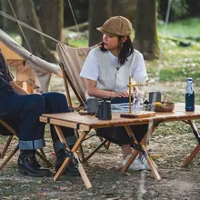 Naturehike アウトドア折りたたみテーブル【木製・キャンプ・ピクニック用】