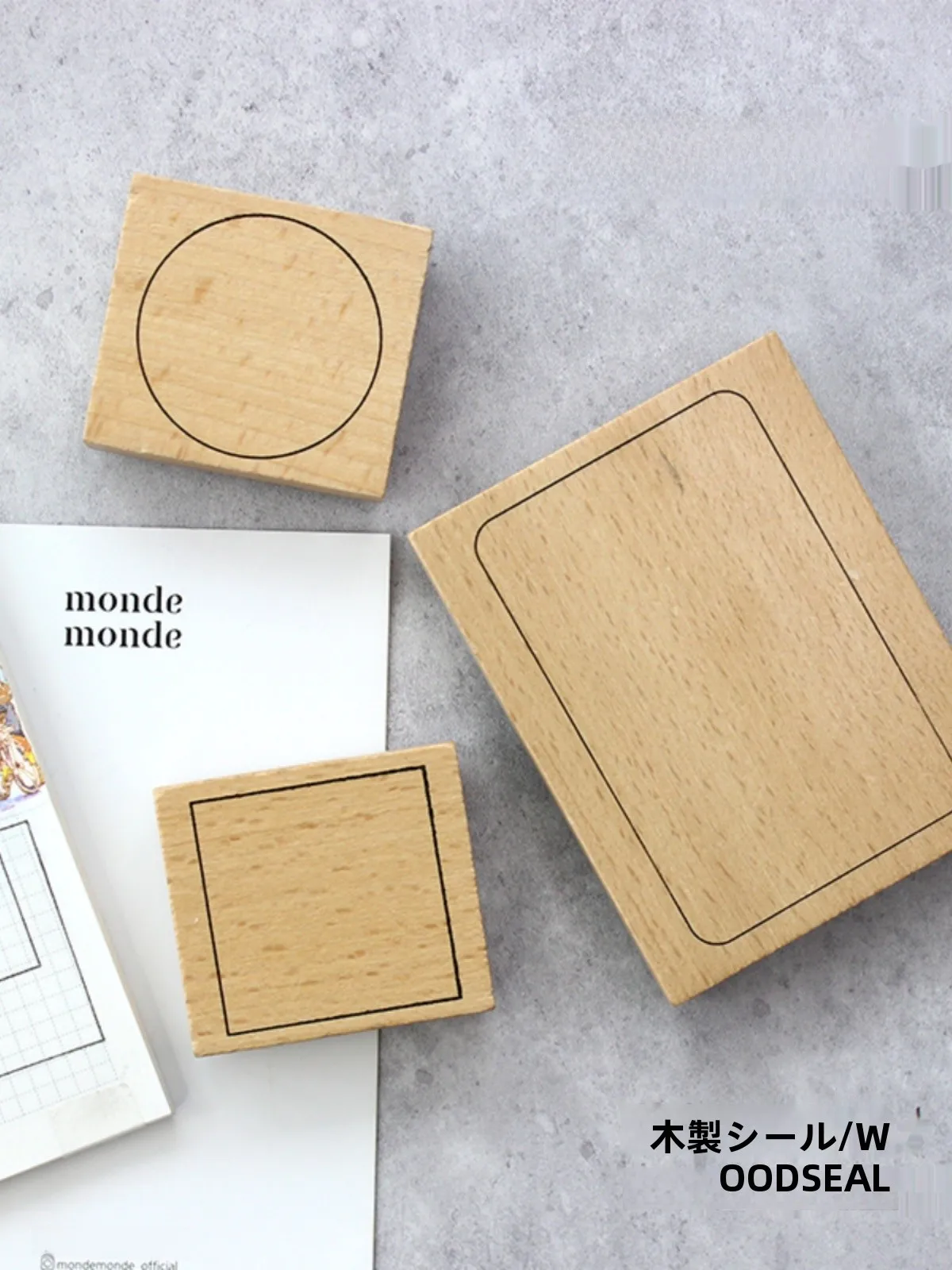 文具用木製スタンプ：ハンドメイド注意書き印刷に最適なDIY素材