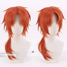 オレンジのショートヘアコスプレウィッグ【月永雷欧モデル・極上の柔らかさ】