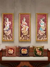 ウォールアート 絵画 アジアンテイスト 人物 タイ風 スパ マッサージサロン リビング 壁掛け インテリア