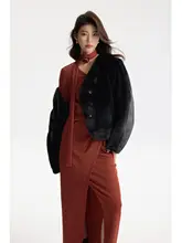 修野の野玫瑰デザイン 長袖フィットワンピース【交差Vネック・スリット・リボン付き】