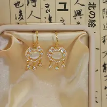 新中式デザイン 福鎖イヤリング【イヤリングタイプ・無耳穴・新年用】