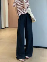 清涼感と通 気性を兼ね備えた天絲リネン製ハイウエストストレートワイドパンツ【レディース・夏用・スリム効果】（セットアップ対応）