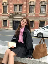 ポケット付き無地スーツ風プリーツスカート【秋用・大人可愛い・カジュアル】