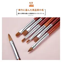 ネイルブラシセット サロン仕様 ジェルネイル用 極細ラインブラシ ネイルアート 「perfect color」