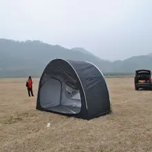黒いSUV用タープ【自動車・自転車両用・車台接続可能】