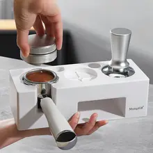 Mongdio コーヒー圧粉器 3点セット【圧粉ハンマー・コーヒー底座付き・収納ケース】